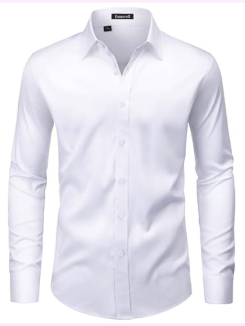 Men's Wrinkle Free Long Sleeve Dress Shirt Stretch Non Iron Business Casual